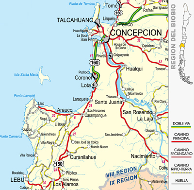 mapa provincia de concepci&oacute;n